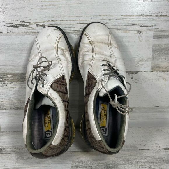 Footjoy Dryjoy Dry Joy‎ Tour Crocodile Golf Shoes FJ Mens Size 10M - Picture 7 of 9